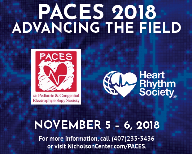 2018 Pediatric & Adult Congenital Electrophysiology (PACES)-Advancing the Field: Forum on Practice, Innovation, Scientific Achievement & Career Advancement. Banner